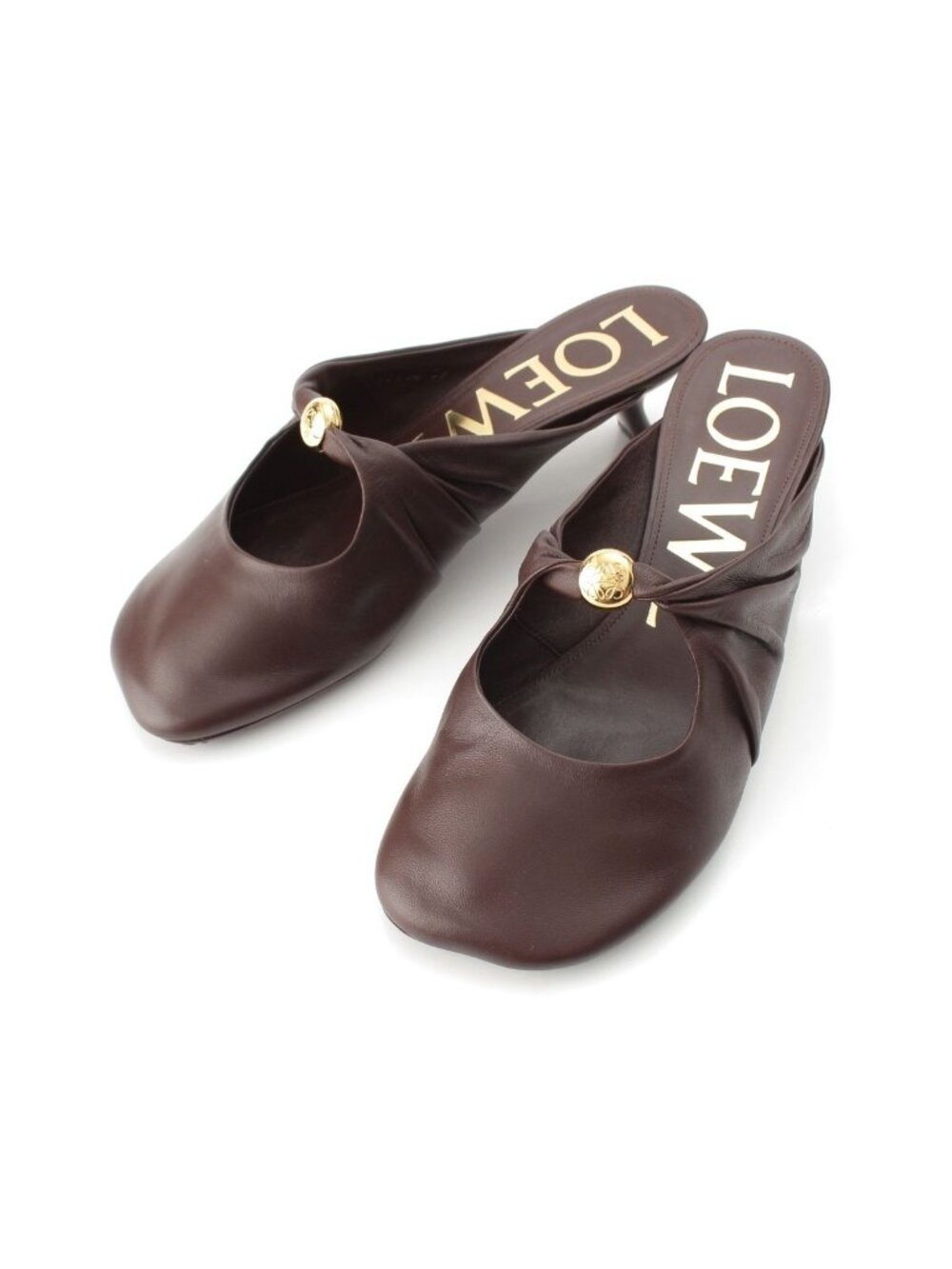 Loewe Pebble Napalum Anagram Mules Brownie